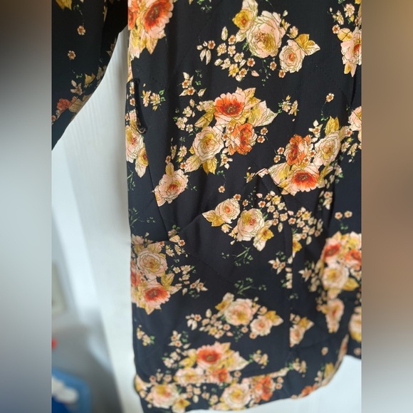 ZARA Quilted Floral Jacket Coat Size M-L - Picture 10 of 15